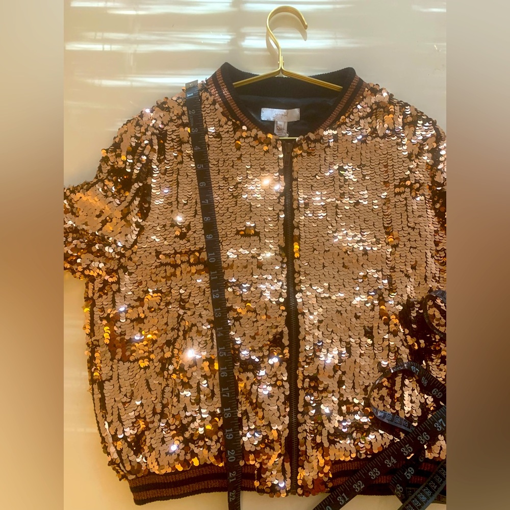 Scripted Sequin Bomber Jacket - Scripted- NWT. New With Tags. - Picture 14 of 16